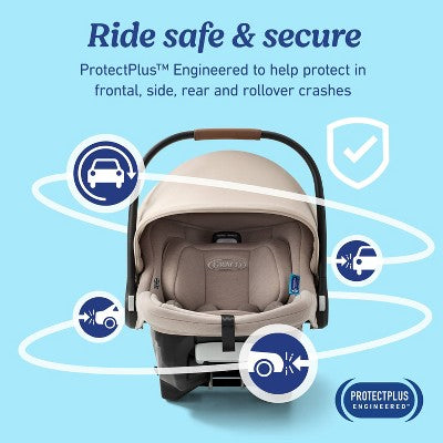 Graco Snug Ride Turn & Slide Infant Car Seat - Sandstone (LOCAL PICKUP ONLY)