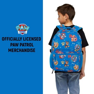 Paw Patrol Backpack for Kids - Chase, Skye, Marshall, Rubble, Rocky, Zuma, Everest, Liberty, and Ryder School Book Bag, Blue