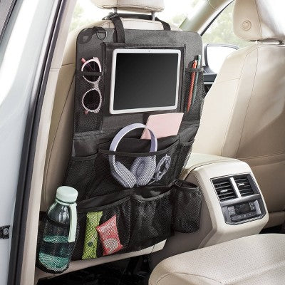 Large Seat Back Organizer Black No Edge Binding - Brightroom: Automotive Backseat Car Organizer, Car Accessories