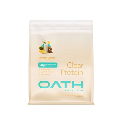 Oath Nutrition Clear Protein Powder - Coconut Colada: Gluten-Free - Whey Isolate - 20g Protein - 18 Servings