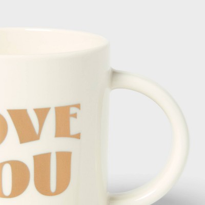 14oz Stoneware Love You Forever Stacking Mug White - Spritz