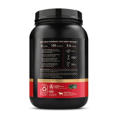 Optimum Nutrition Gold Standard 100% Whey Protein Powder - Strawberries & Cream - 22 Servings - 24oz