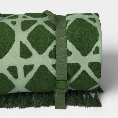 80"x60" Outdoor Beach Blanket - Threshold Green
