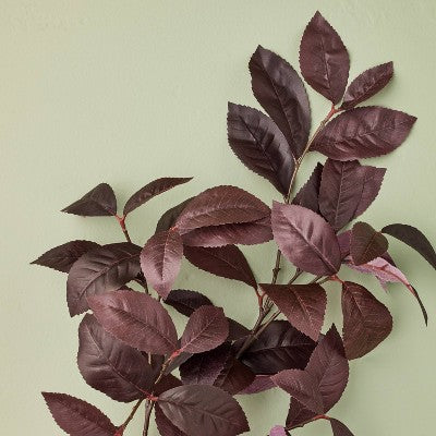 25" Black Plum Leaf Artificial Fall Stem - Hearth & Hand with Magnolia (LOCAL PICKUP ONLY)