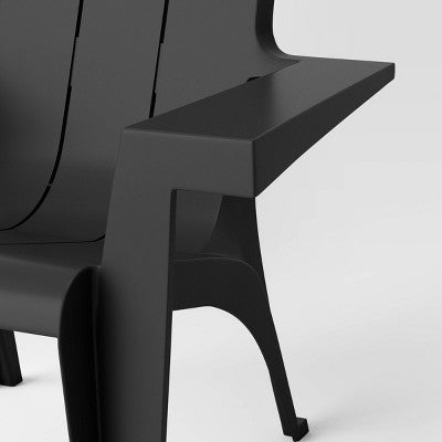 Resin Stackable Adirondack Chair Black - Room Essentials (LOCAL PICKUP ONLY)