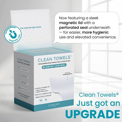 Clean Skin Club Clean Towels Blemish Control - XL - 50ct