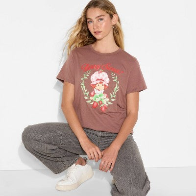 Women's Strawberry T-Shirt - Brown S