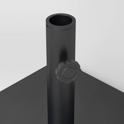 25lb Steel Square Outdoor Patio Market Table Umbrella Base Black - Room Essentials: Weather-Resistant, No Tools Needed (LOCAL PICKUP ONLY)
