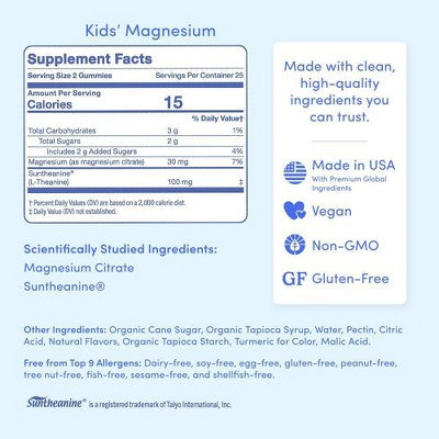 First Day Kids' Nighttime Reset Magnesium Gummies for Relaxed Mind and Body - Sun Kiwi - 50ct