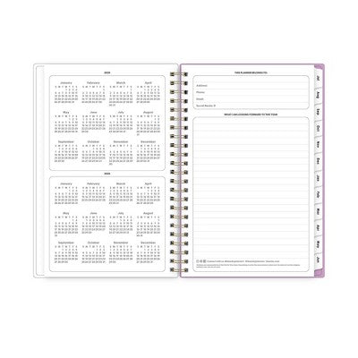 Blue Sky 5"x8" 2025-2026 Weekly/Monthly Wirebound Planner Butterfly Confetti Lavender