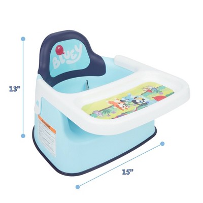 The First Years Bluey Mealtime Booster Seat - Toddler Feeding Seat - Blue/White