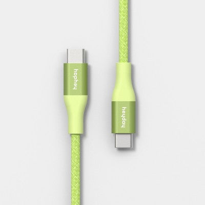 6' USB-C to USB-C Fast Charging Braided Cable - heyday Lime Zest