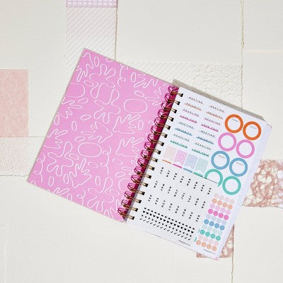 Happy Planner Undated Planner 8.375"x6.25" Make Your Mark: Multicolor Weekly & Monthly Twin-Wire for Adults