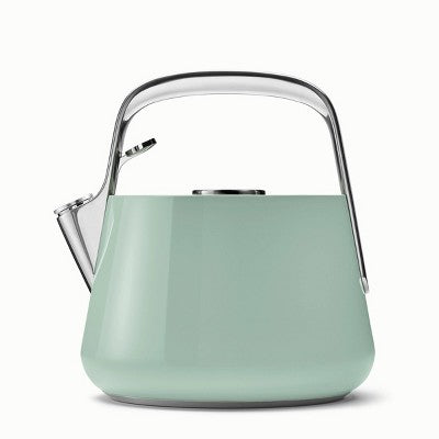 Caraway Home 64oz Whistling Tea Kettle Mist: Stainless Steel Stovetop Kettle with Handle, 1 Year Warranty