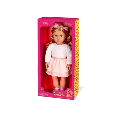 Our Generation Effie 18'' Fashion Doll Pink Bow & Skirt Outfit