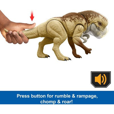 Jurassic World Rebirth Villain Dino Action Figure, 22" Rumble N Rampage Dinosaur Toy, 2 Attacks (LOCAL PICKUP ONLY)