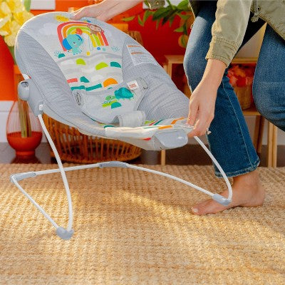 Bright Starts Playful Paradise Vibrating Baby Bouncer with Toys