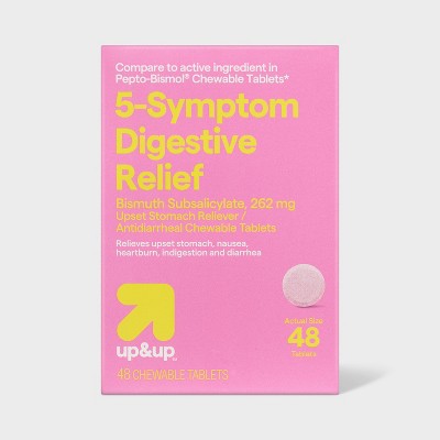 Digestive Relief Chewable Bismuth Tablets - 48ct - up&up