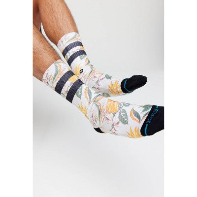 STANCE x WADE Men's Floral Print Crew Socks - Blue 6-12