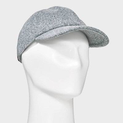 Men's Recycled Polyester 6 Panel Baseball Hat - Goodfellow & Co Heathered Gray