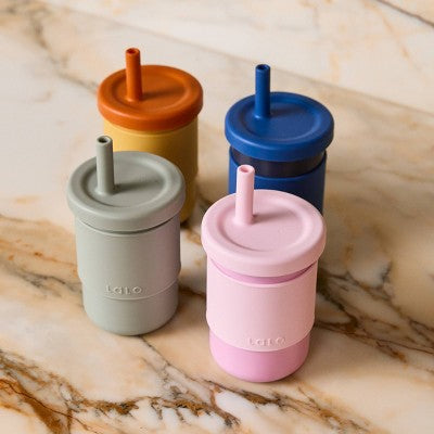 Lalo 12oz Stainless Steel Toddler Baby Cup - Bubble Gum