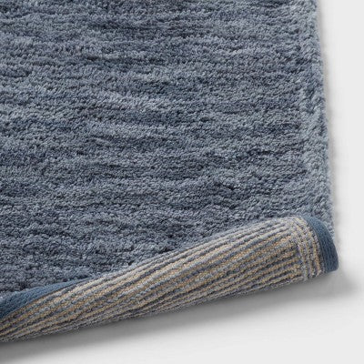 20"x30" Luxe Space Dye Bath Rug Slate Blue - Threshold