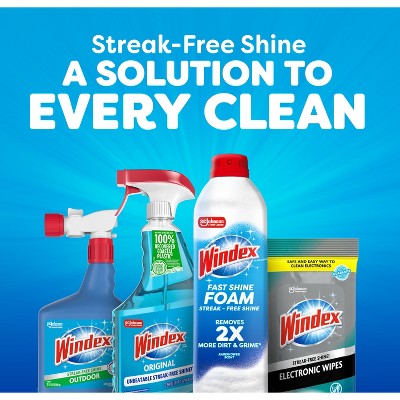Windex Fast Shine Foam Aerosol - 19oz