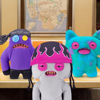 Fuggler 9" Fugg Life Squidge gray Stuffed Animal