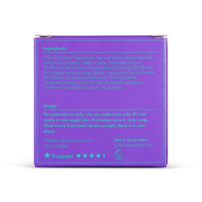 Wild Cosmetics - Coconut & Vanilla - Aluminum Free Deodorant Refill - 1.4oz