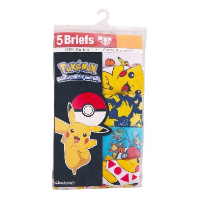 Boys' Pokemon 5pk Underwear - 4: Pikachu Boxer Briefs, Mid Rise, Elastic Waistband