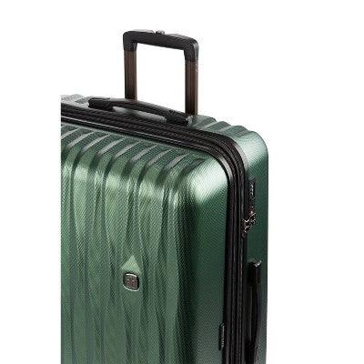 SWISSGEAR Energie Hardside Large Checked Spinner Suitcase - Green: Expandable