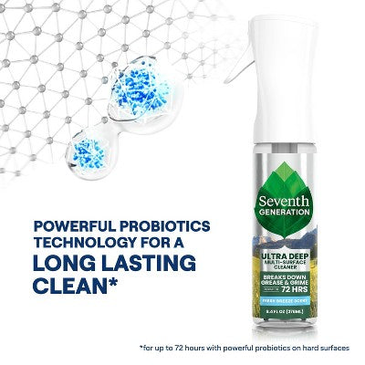 Seventh Generation Fresh Ultra Deep Multi Surface All Purpose Cleaners - 9.4 fl oz: Liquid, Spray Bottle, Mirrors, Granite