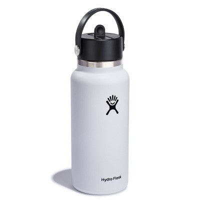 Hydro Flask 32oz Wide Mouth Flex Straw Bottle - White
