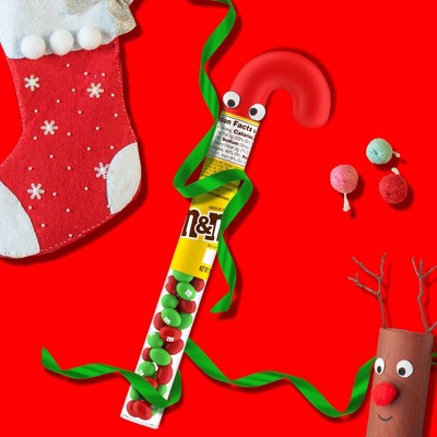 M&M's Peanut Chocolate Christmas Candy Cane - 1.74oz