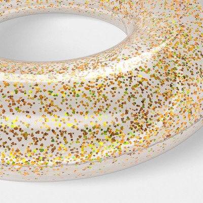 36" Glitter Pool Inner Tube - Sun Squad Gold