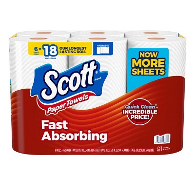 Scott Paper Towels - 6 Triple Rolls