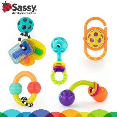 Sassy Toys Shake Rattle & Chew Gift Set - 5pc