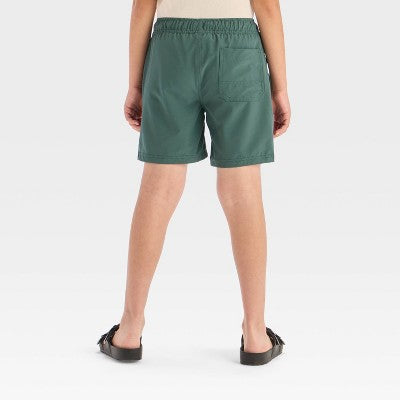 Boys Quick Dry Pull-On Shorts Cat & Jack Dark Teal Green XL Husky