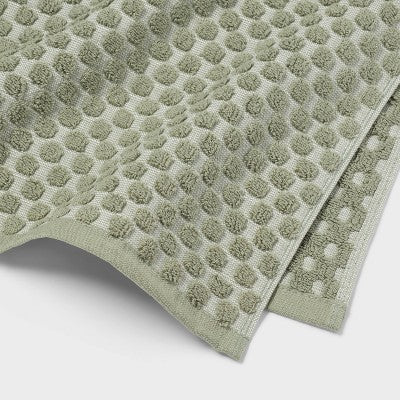 6pc Performance Plus Textured Dot Bath Towel Set Moss Green - Threshold