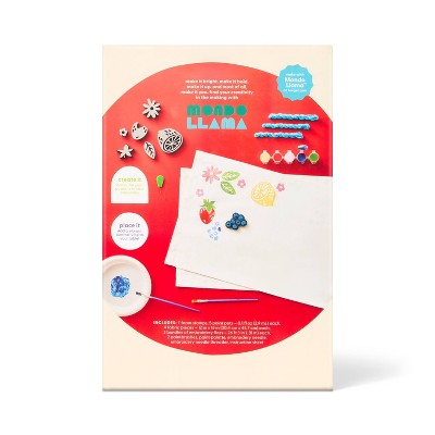 4ct Stamp-Printed Placemats Craft Kit - Mondo Llama