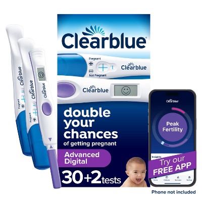 Clearblue Advanced Digital Ovulation Test + 2 Pregnancy Test - 30ct