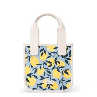 Ello Lunch Bag Food Storage Container Blue Lemons