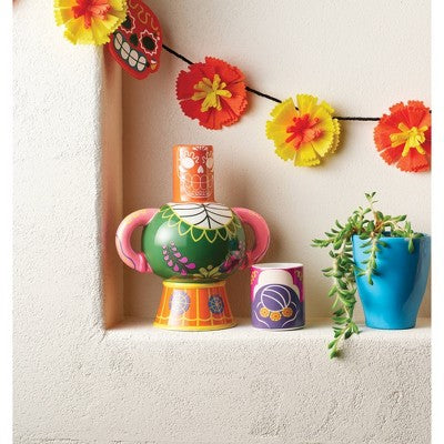 31oz Dia de Muertos Ceramic Cantaro Tea Cup and Jug