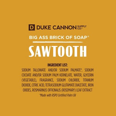 Duke Cannon Sawtooth Big Brick of Soap - Alpine Air & Cedarwood Bar Soap for Men - 10 oz