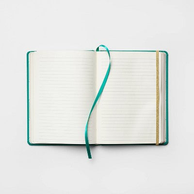 240pg College Ruled Journal 8"x6" Ideas - Threshold: Velvet Hard Cover, FSC Certified, Green, All Ages