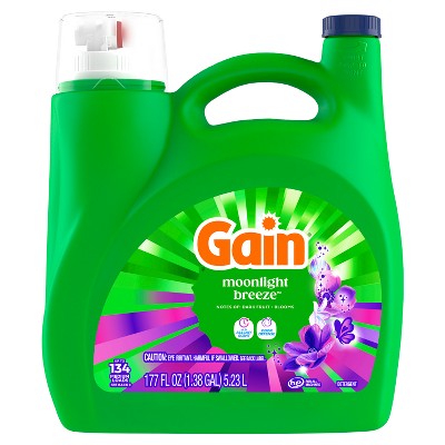 Gain Moonlight Breeze HE Deep Cleaning Concentrated Liquid Laundry Detergent 134 Loads - 177 fl oz