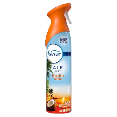Febreze Air Mist Odor-Fighting Air Freshener - Hawaiian Aloha - 8.1oz: Disposable, Dye-Free, Phthalate-Free