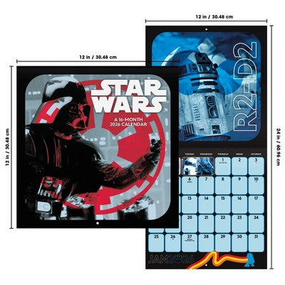 DateWorks 12"x12" 2026 Star Wars Wall Calendar