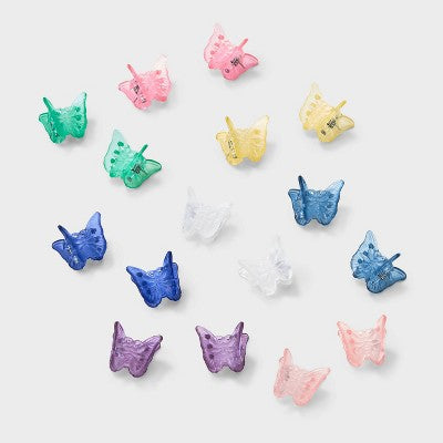Girls' 16pk Mini Butterfly Clips Set - Cat & Jack?: Fashion Hair Accessories, All Hair Types