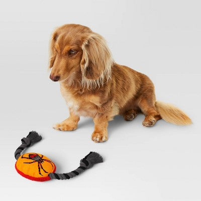 Halloween 15.5" Spider Plush with Rope Dog Toy - Hyde and EEK! Boutique